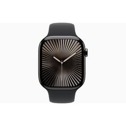 Apple Watch Series 10 (2024) GPS + Cellular 42 mm - Titan Schiefer - Sportarmband Schwarz