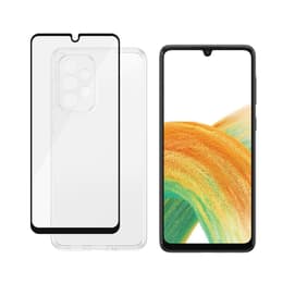 Hülle Galaxy A33 5G und schutzfolie - Silikon - Transparent
