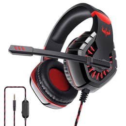 Ovleng OV-P40 Kopfhörer gaming mit kabel mit Mikrofon - Schwarz/Rot