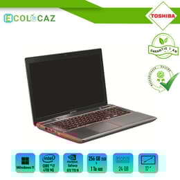 Toshiba Qosmio X70-A-137 17" Core i7 2.4 GHz - SSD 256 GB + HDD 768 GB - 16GB - NVIDIA GeForce GTX 770M AZERTY - Französisch
