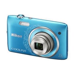 Kompakt Kamera Coolpix S3500 - Blau + Nikon Nikkor Wide Optical Zoom ED VR 26-182 mm f/3.4-6.4 f/3.4-6.4