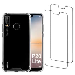 Hülle Huawei P20 Lite und 2 schutzfolien - Recycelter Kunststoff - Transparent