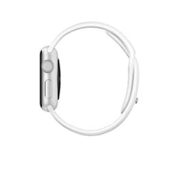 Apple Watch (Series 1) 2016 GPS 38 mm - Aluminium Silber - Sportarmband Weiß