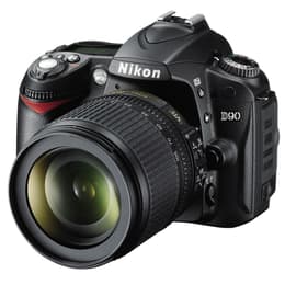 Spiegelreflexkamera - Nikon D90 Schwarz + Kameralinse Nikkor AF-S DX ED 18-55mm F/3.5-5.6 G II