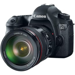 Reflex - Canon EOS 6D - Schwarz + Canon EF Objektiv 24-105 mm