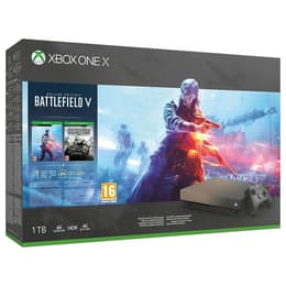 Xbox One X 1000GB - Gold - Limited Edition Gold Rush Special + Battlefield V + Battlefield 1943