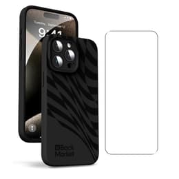 Back Market Hülle iPhone 16 Pro Max und schutzfolie - 100% biologisch abbaubar - Schwarze Welle