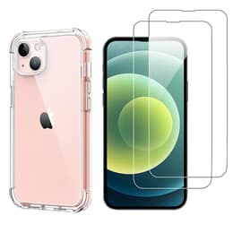 Hülle iPhone 13 Mini und 2 schutzfolien - TPU - Transparent