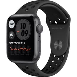 Apple Watch (Series 4) 2018 GPS 44 mm - Aluminium Space Grau - Nike Sportarmband Anthrazit/Schwarz