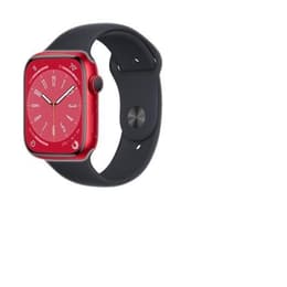 Apple Watch (Series 8) 2022 GPS + Cellular 41 mm - Aluminium Rot - Sportarmband Schwarz