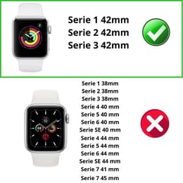 Hülle Apple Watch Series 3 - 42 mm - Kunststoff - Transparent