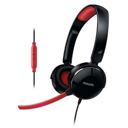 Philips SHG7210/10 Kopfhörer gaming mit kabel mit Mikrofon - Schwarz/Rot