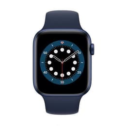 Apple Watch (Series 7) 2021 GPS 41 mm - Aluminium Schwarz - Sportarmband Blau
