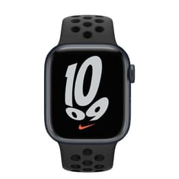 Apple Watch Series 7 (2021) GPS + Cellular 41 mm - Aluminium Mitternacht - Nike Sportarmband Schwarz
