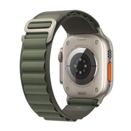 Apple Watch Ultra (2022) GPS + Cellular 49 mm - Titan Titan Natur - Alpine loop Grün