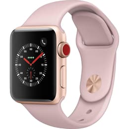 Apple Watch Series 3 (2017) GPS + Cellular 42 mm - Aluminium Gold - Sportarmband Rosé
