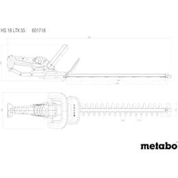 Metabo HS 18 LTX 55 V Solo - Doppelte Klinge - Wireless