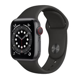 Apple Watch (Series 6) 2020 GPS 44 mm - Aluminium Grau - Sportarmband Schwarz