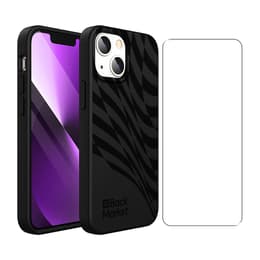 Back Market Hülle iPhone 13 und schutzfolie - 100% biologisch abbaubar - Schwarze Welle