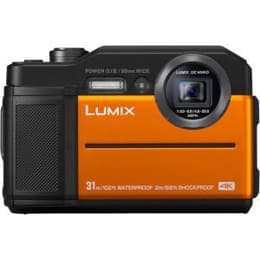 Kompakt Kamera Lumix DC-FT7 - Orange/Schwarz + Panasonic Lumix DC Vario 22-128mm f/3.3-5.9 f/3.3-5.9