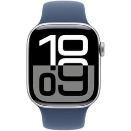 Apple Watch Series 10 (2024) GPS 42 mm - Aluminium Silber - Sportarmband Blau