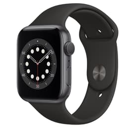 Apple Watch (Series 6) 2020 GPS 44 mm - Aluminium Space Grau - Sportarmband Schwarz