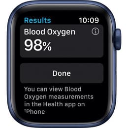 Apple Watch Series 6 (2020) GPS 44 mm - Aluminium Blau - Sportarmband Blau
