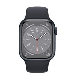 Apple Watch (Series 8) 2022 GPS 41 mm - Aluminium Schwarz - Sportarmband Schwarz