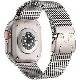 Apple Watch Ultra 2 (2023) GPS + Cellular 49 mm - Titan Titan Natur - Milanaise Armband Grau