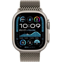 Apple Watch Ultra 2 (2023) GPS + Cellular 49 mm - Titan Titan Natur - Milanaise Armband Grau