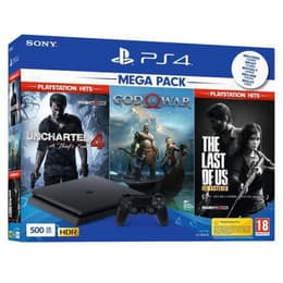 PlayStation 4 Slim 500GB - Schwarz - Limited Edition Uncharted 4: A Thief´s End + God Of War + The Last of Us: Remastered + Uncharted 4: A Thief´s End + God Of War + The Last of Us: Remastered