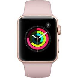 Apple Watch Series 3 (2017) GPS 38 mm - Aluminium Rosé - Sportarmband Rosé