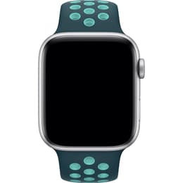 Apple Watch (Series 5) 2019 GPS 40 mm - Aluminium Silber - Nike Sportarmband Grün