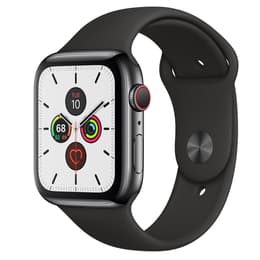 Apple Watch (Series 5) 2019 GPS + Cellular 40 mm - Rostfreier Stahl Schwarz - Sportarmband Schwarz