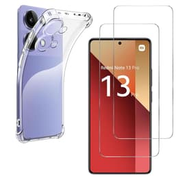 Hülle Xiaomi Redmi Note 13 Pro 4G und 2 schutzfolien - TPU - Transparent