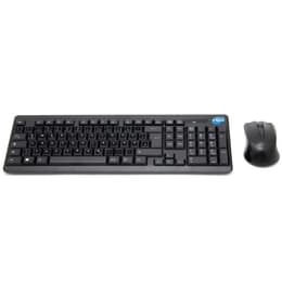 Simpletek Tastatur QWERTZ Deutsch Wireless Mouse + Keyboard with Stickers 1000 DPI 2.4G Nano reciever