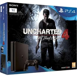 PlayStation 4 Slim 1000GB - Schwarz + Uncharted 4