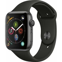 Apple Watch (Series 4) 2018 GPS 44 mm - Aluminium Space Grau - Sportarmband Schwarz