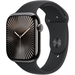 Apple Watch Series 10 (2024) GPS 42 mm - Aluminium Diamantschwarz - Nike Sportarmband Schwarz
