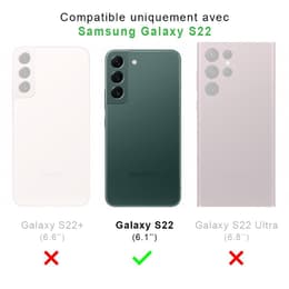 Back Market Hülle Galaxy S22 und schutzfolie - Recycelter Kunststoff - Schwarze Welle