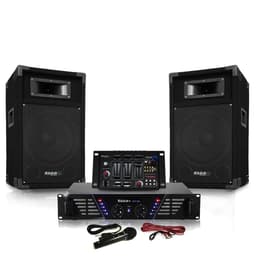 Ibiza Sound DJ300-BT + HP 500W Mixer PA-Lautsprecher