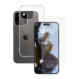 Hülle 360 iPhone 15 Pro Max und schutzfolie - TPU - Transparent