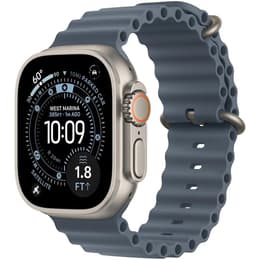 Apple Watch Ultra 3 (2025) GPS + Cellular 49 mm - Titan Natur - Ocean Armband Blau