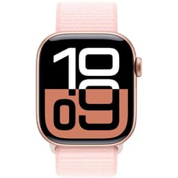 Apple Watch Series 10 (2024) GPS + Cellular 46 mm - Aluminium Roségold - Sport loop Rosé