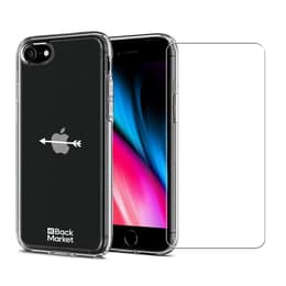 Back Market Hülle iPhone 7/8/SE 2020/2022 und schutzfolie - 60 % Recycelter Kunststoff - Transparent