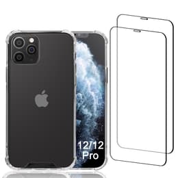 Hülle iPhone 12/iPhone 12 Pro und 2 schutzfolien - Recycelter Kunststoff - Transparent
