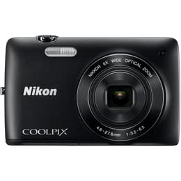 Kompakt Kamera Coolpix S3200 - Schwarz + Nikon Nikon Nikkor 6x Wide Optical Zoom VR 26-156 mm f/3.5-6.5 f/3.5-6.5