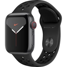 Apple Watch Series 5 (2019) GPS + Cellular 40 mm - Aluminium Space Grau - Nike Sportarmband Schwarz