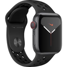 Apple Watch Series 5 (2019) GPS + Cellular 40 mm - Aluminium Space Grau - Nike Sportarmband Schwarz