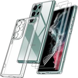 Hülle Galaxy S23 Ultra und 2 schutzfolien - TPU - Transparent